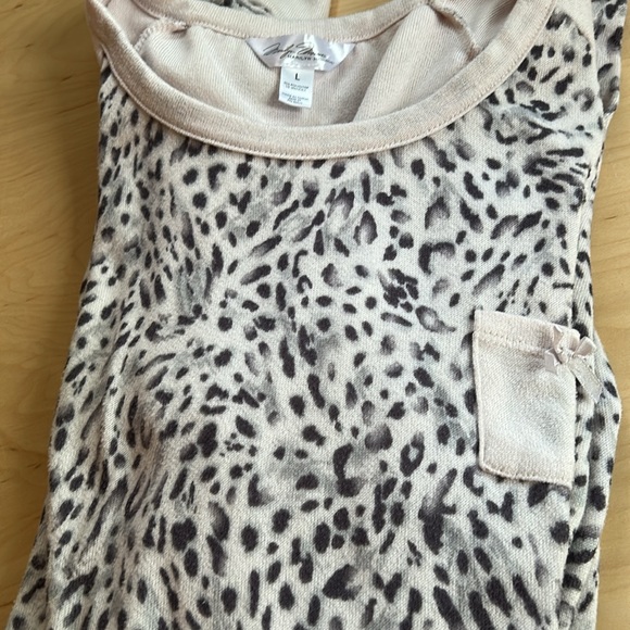 Leopard Print Long Sleeve Dress Sleepwear - Picture 4 of 4